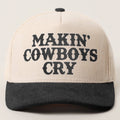 MAKIN' COWBOYS CRY Corduroy Trucker Hat: BLACK / One Size
