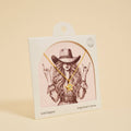 Gold Dipped Western Cowgirl Sheriff Badge Necklace: 18K Gold/Turquoise / ONE