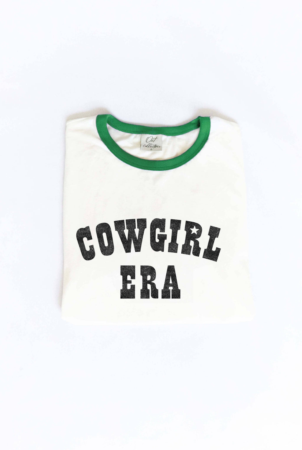 COWGIRL ERA Ringer Graphic T-Shirt: NATURAL/BLK / L