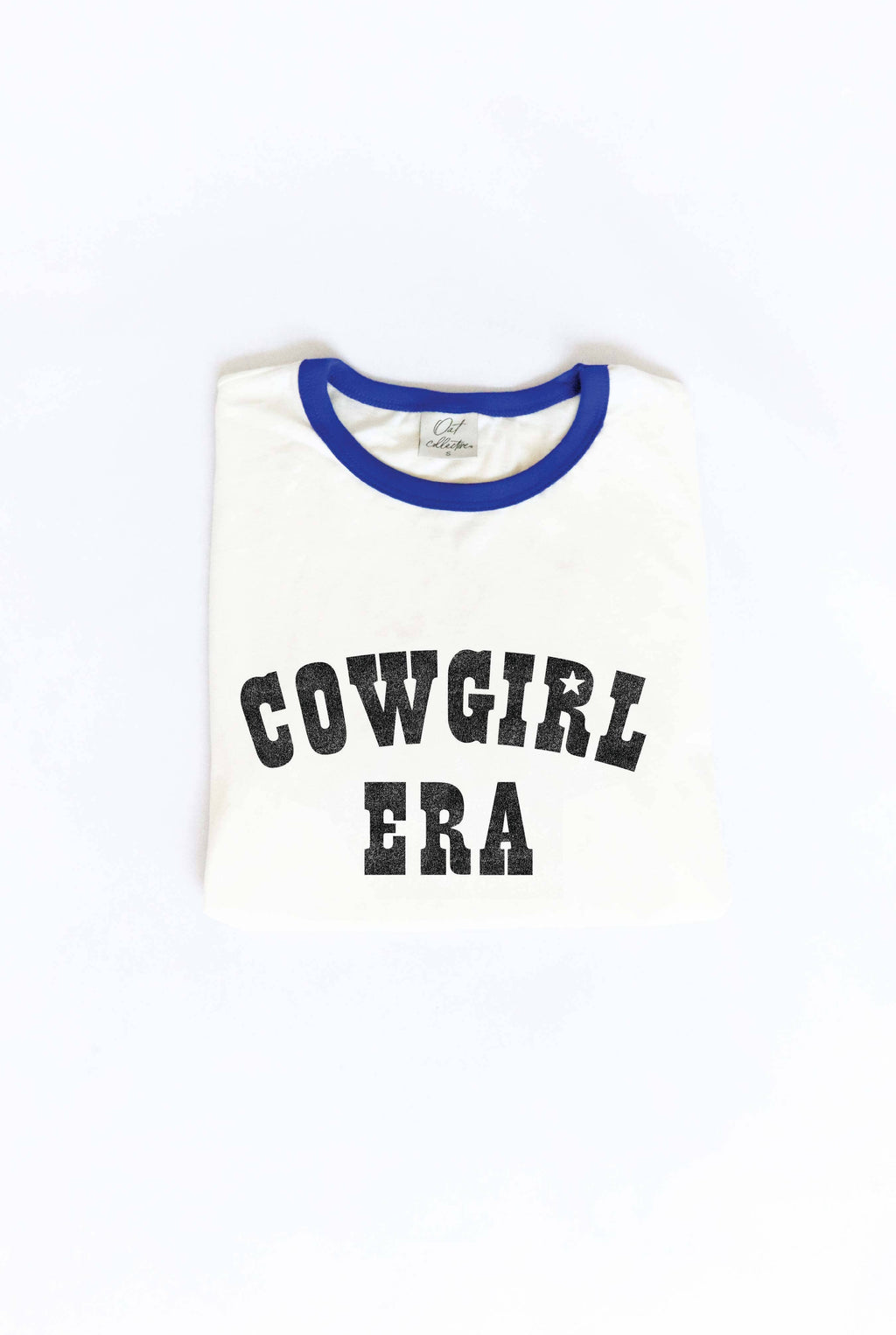 COWGIRL ERA Ringer Graphic T-Shirt: NATURAL/BLK / L