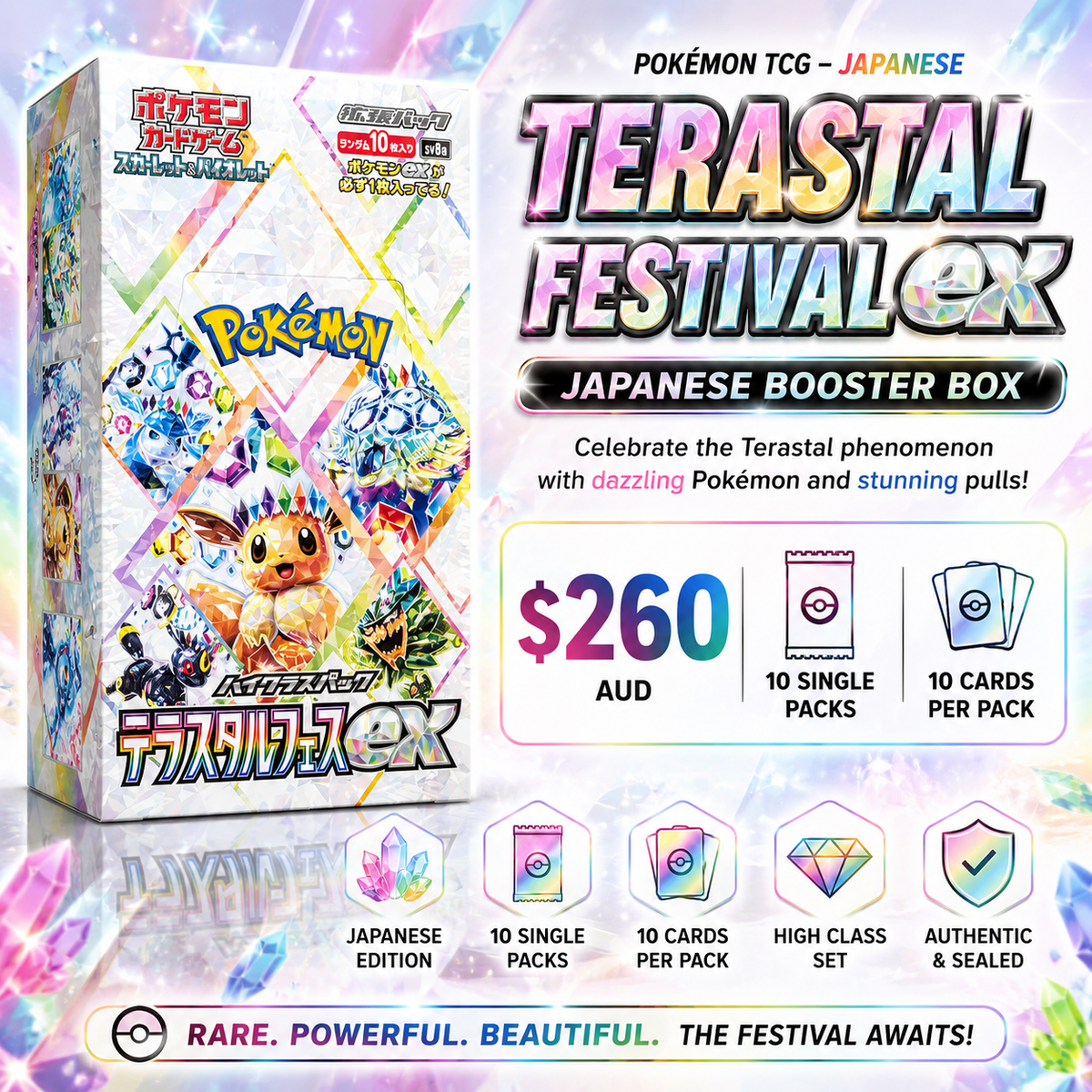 💎 TERASTAL FESTIVAL ex — Full Japanese Booster Box | LIVE Rip & Ship